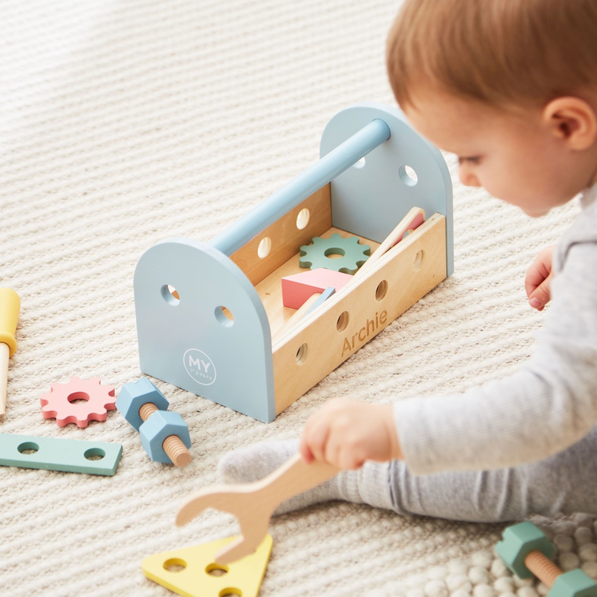 Personalised Wooden Tool Box Toy