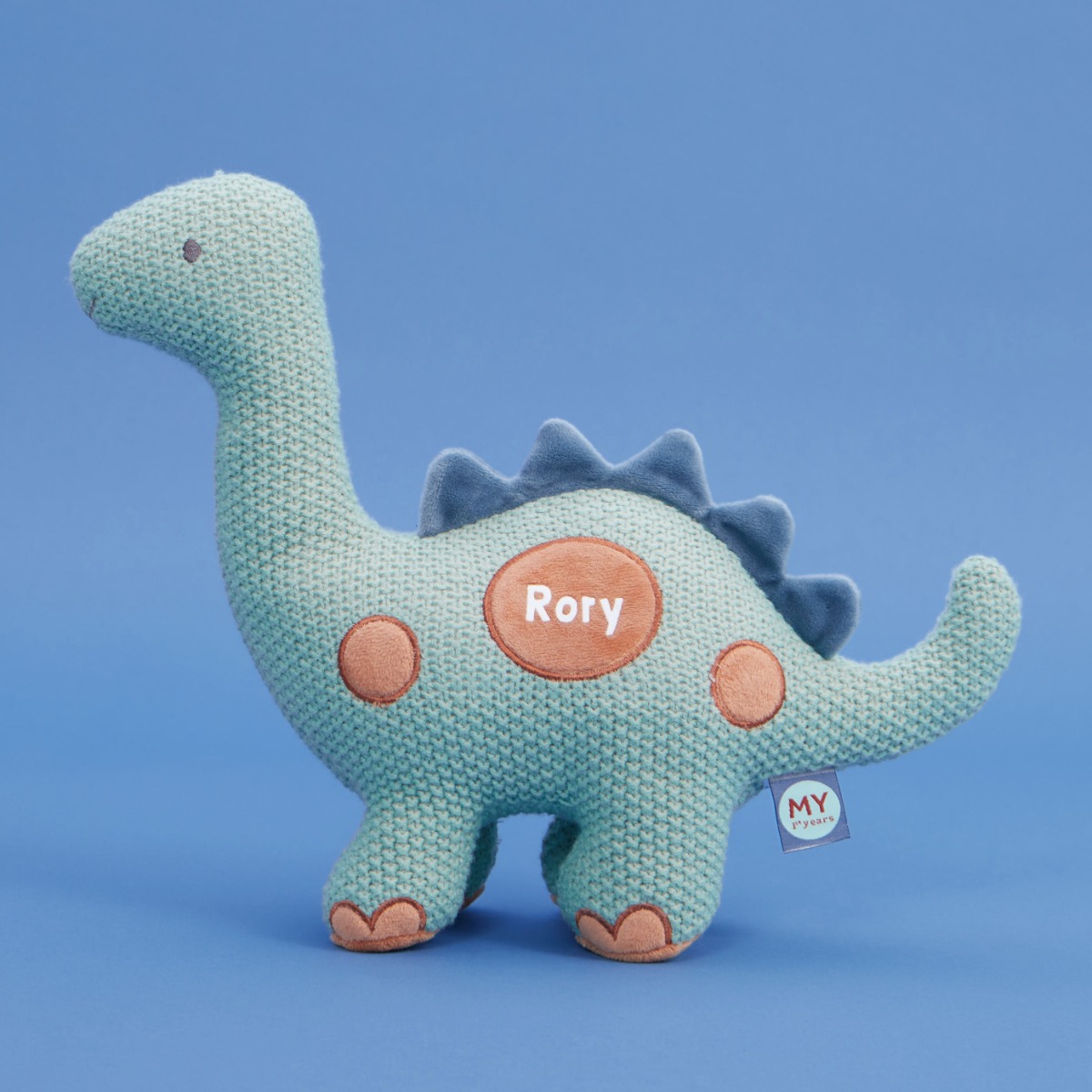 Personalised Knitted Dinosaur Soft Toy