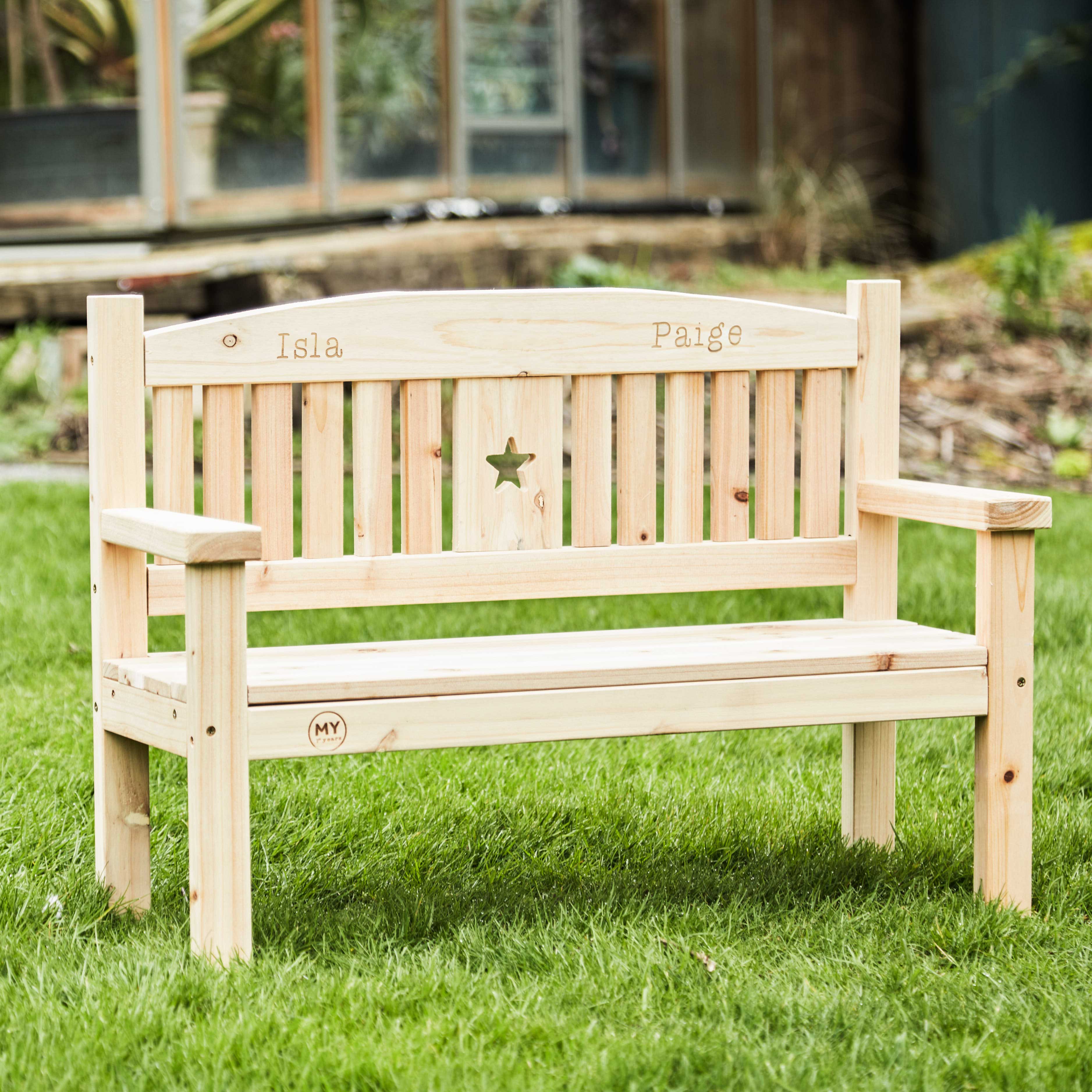 Personalised Wooden Children’s Garden Bench