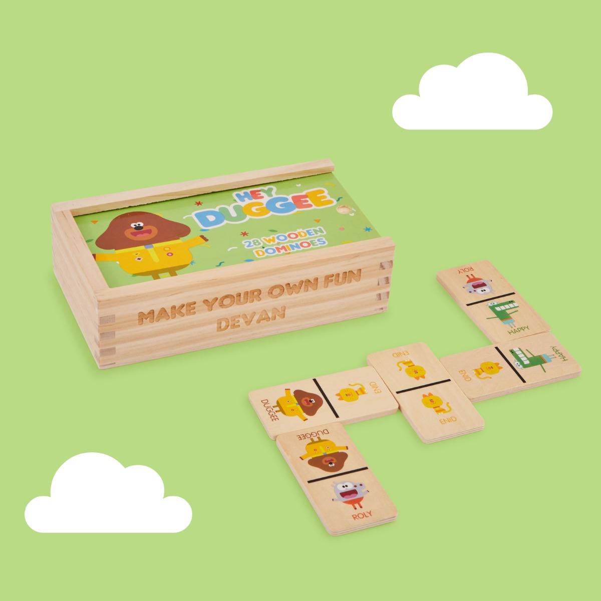 Personalised Hey Duggee Wooden Dominoes