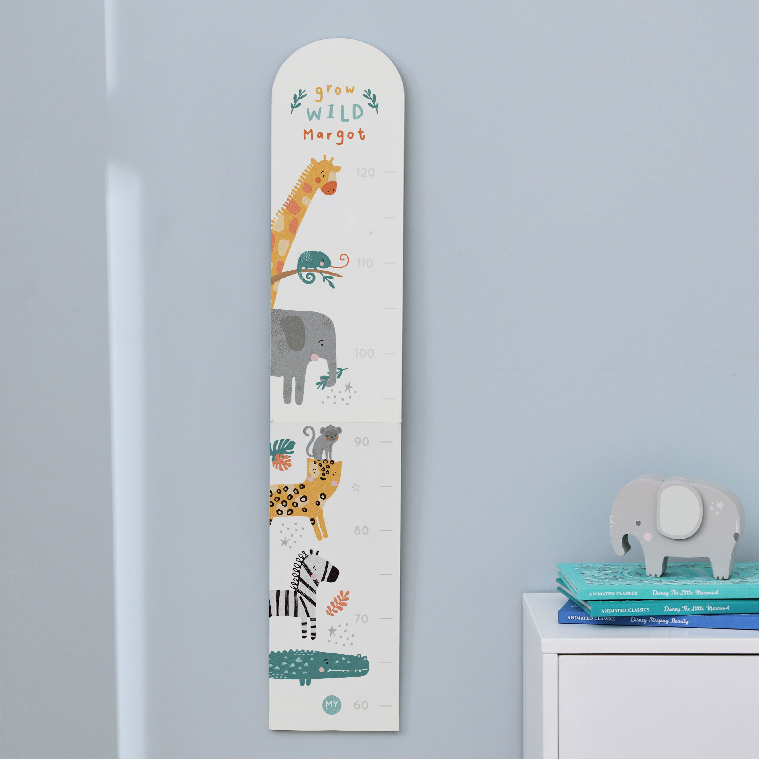 Personalised Safari Wooden Height Chart