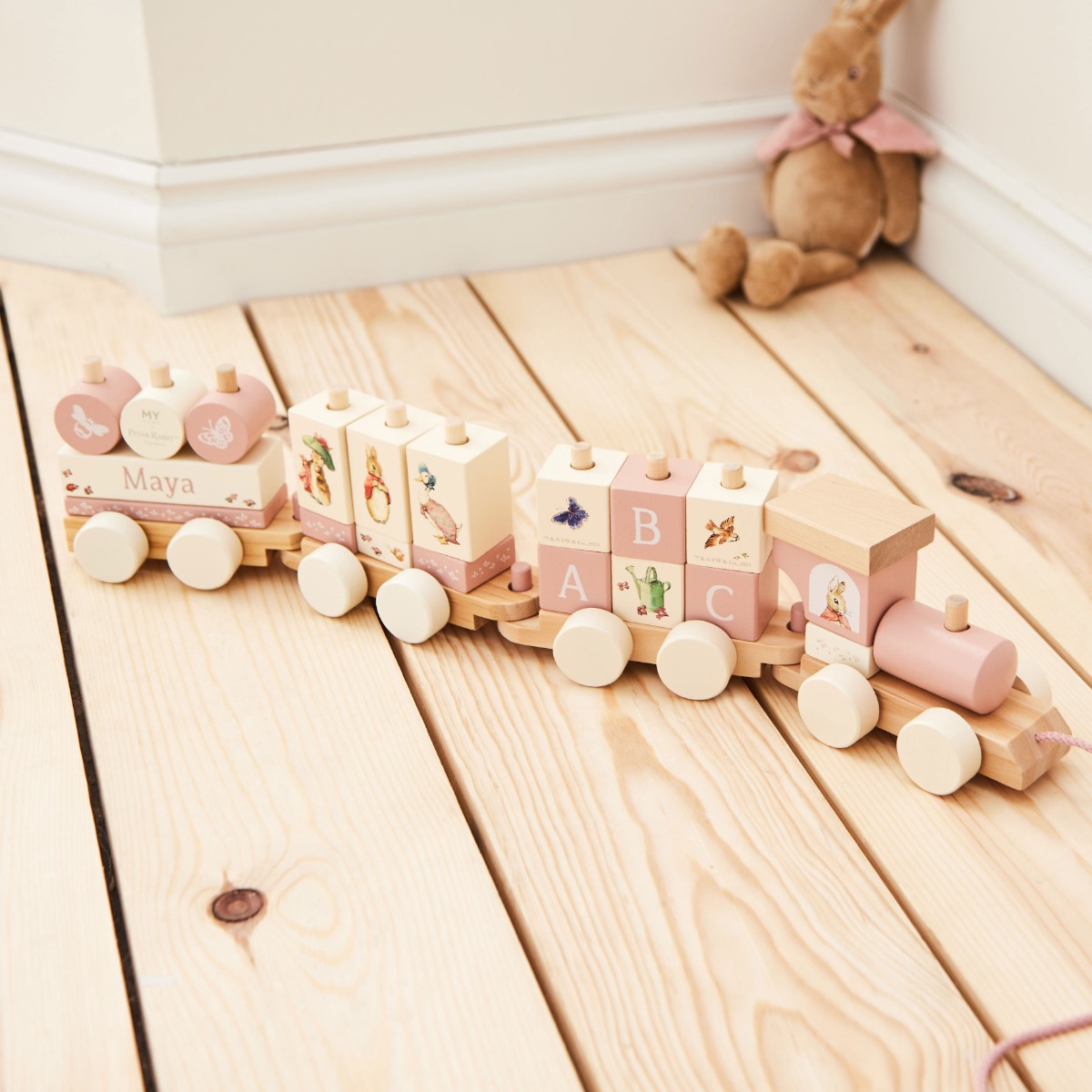 Personalised Flopsy Bunny Pull-Along Train