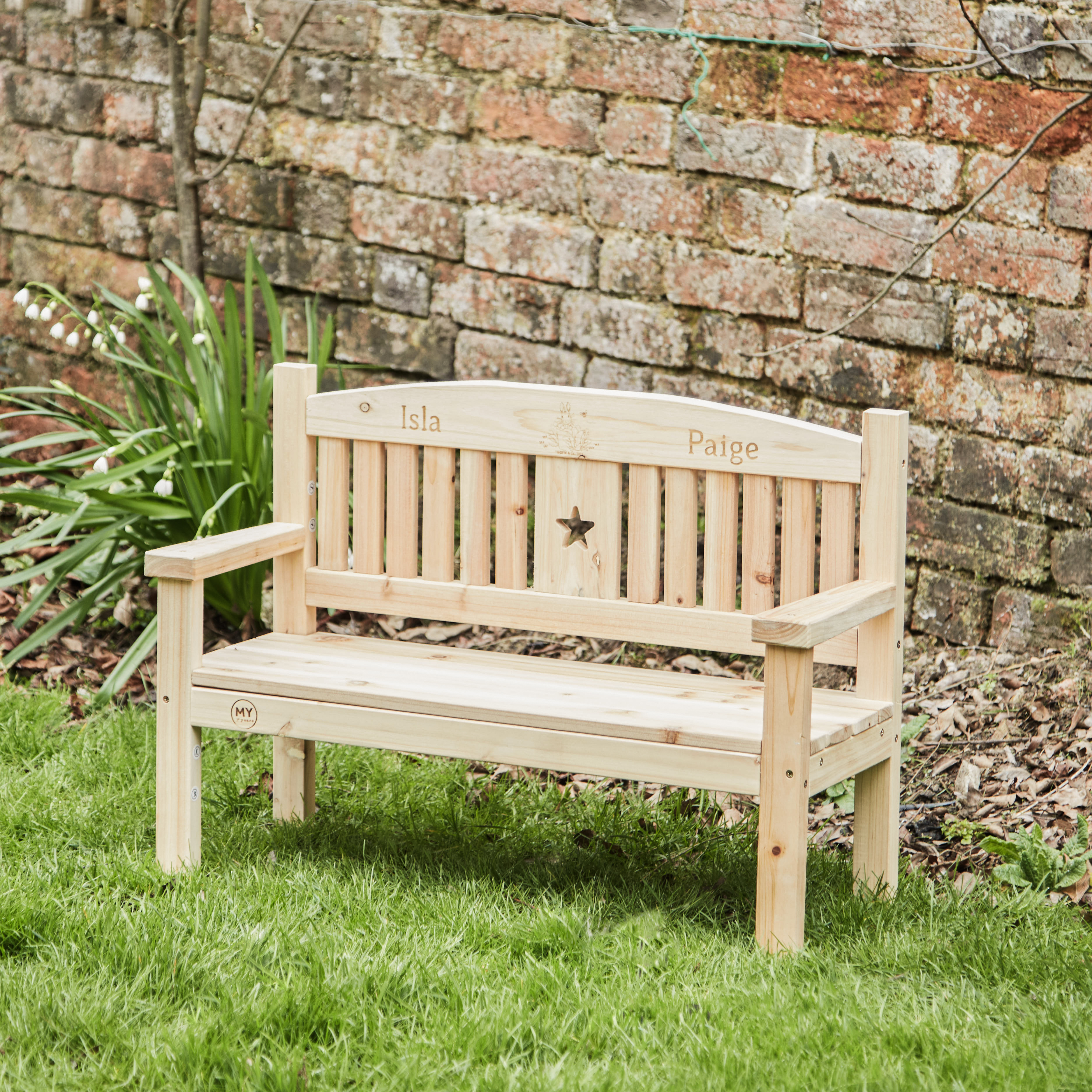 Personalised Peter Rabbit Wooden Bench