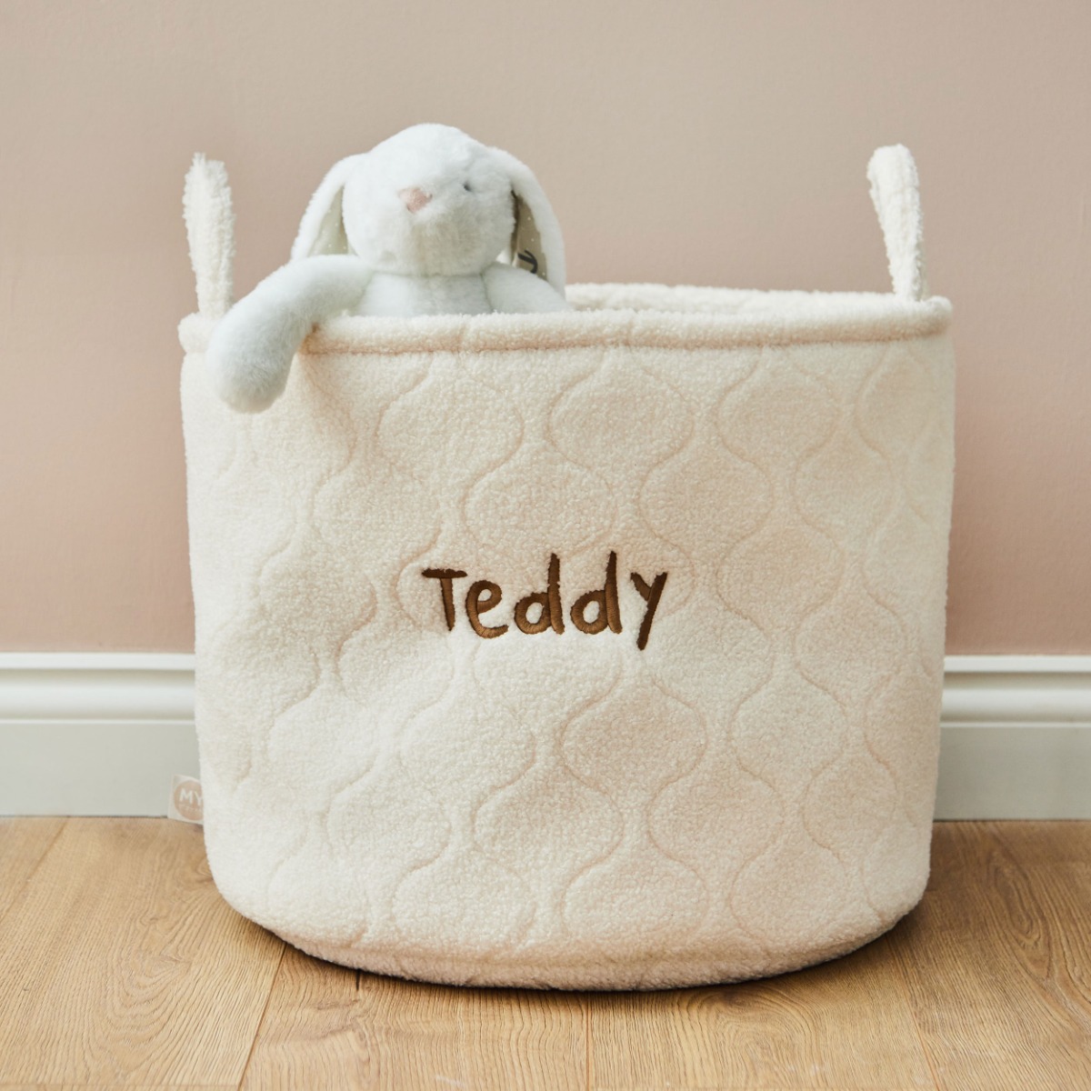 Personalised Large Ivory Borg Storage Bag