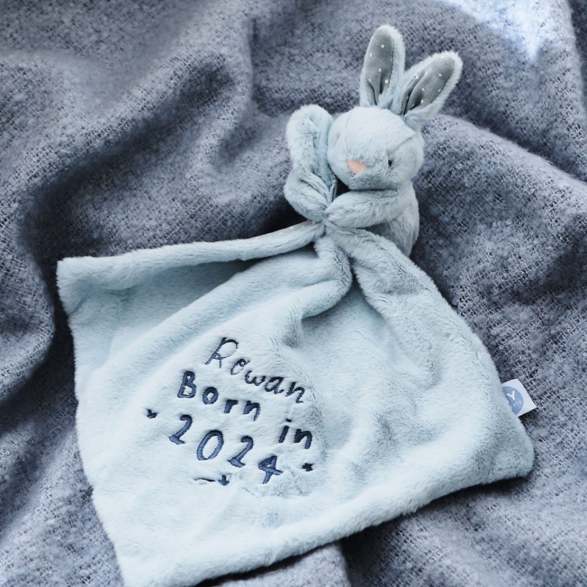 Personalised Born in 2024 Bunny Comforter