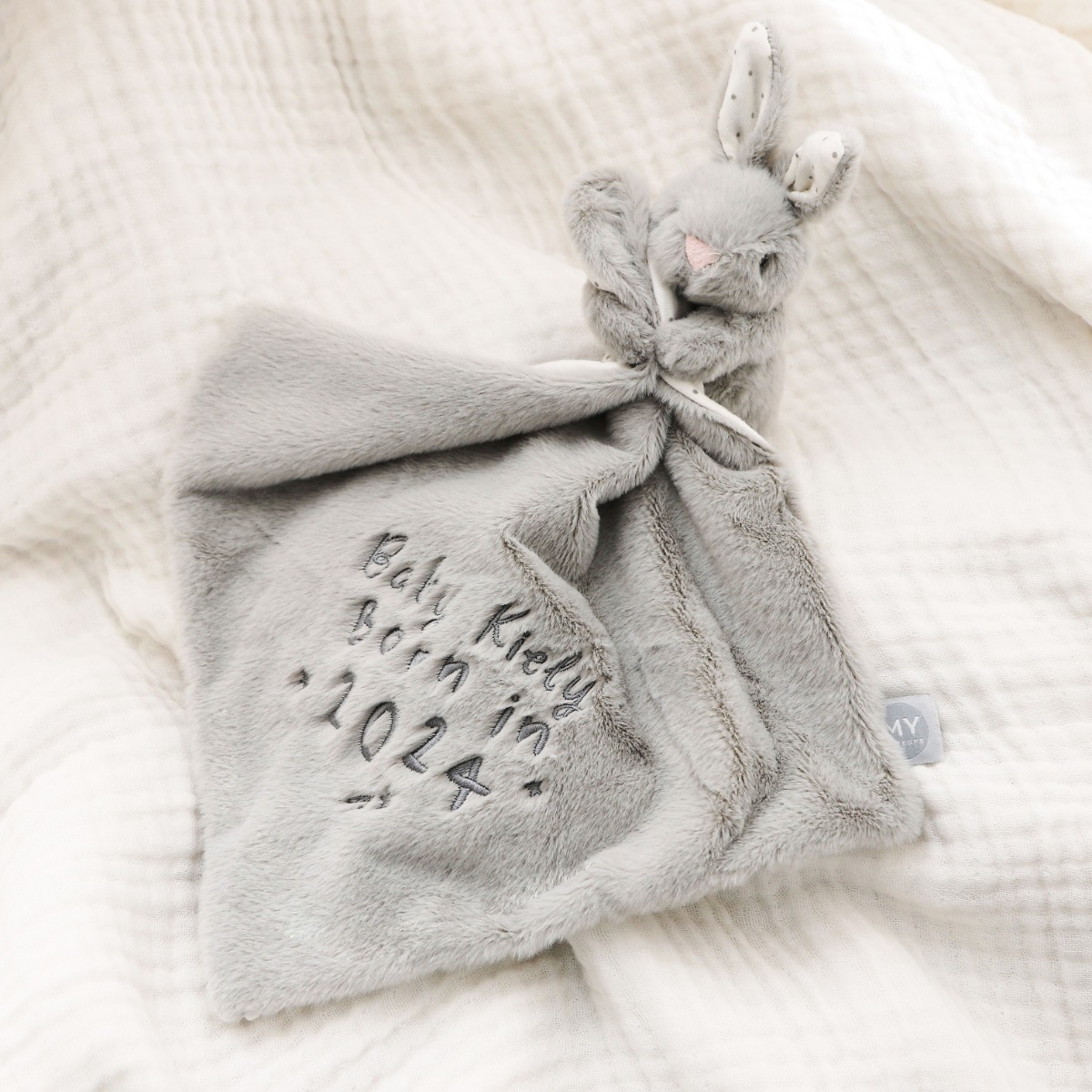 Personalised Born in 2024 Bunny Comforter