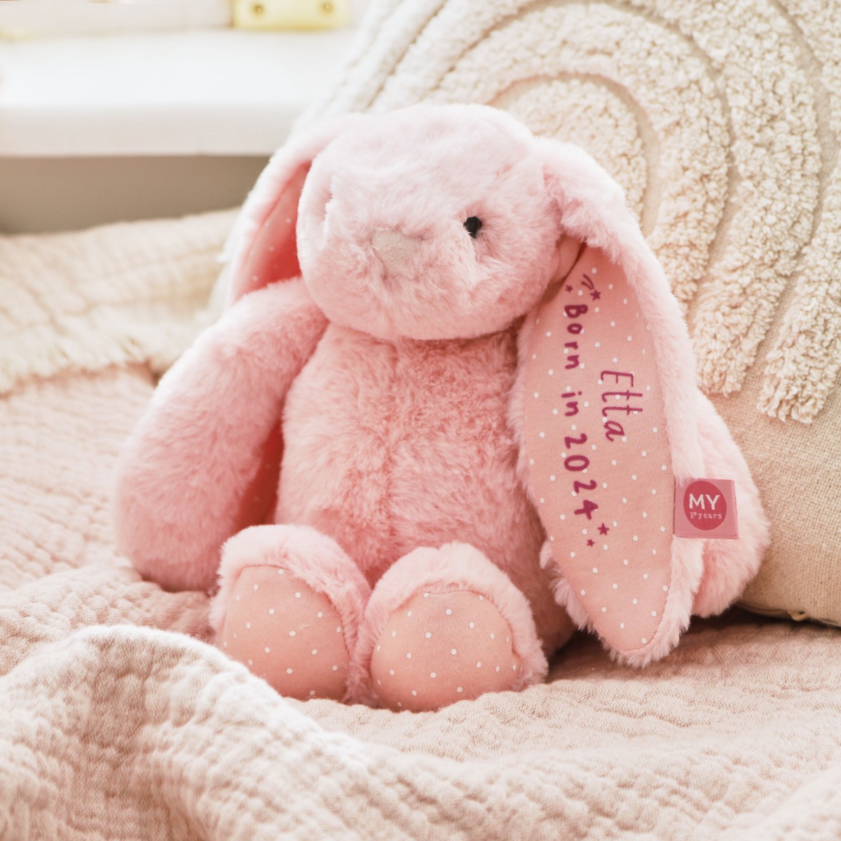 Personalised Born in 2024 Bunny Soft Toy