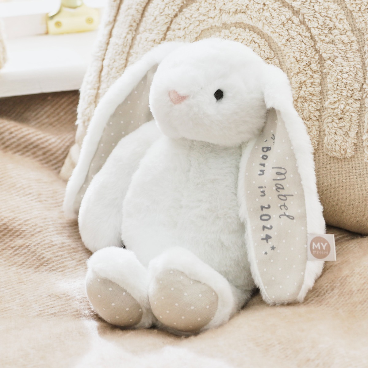 Personalised Born in 2024 Bunny Soft Toy