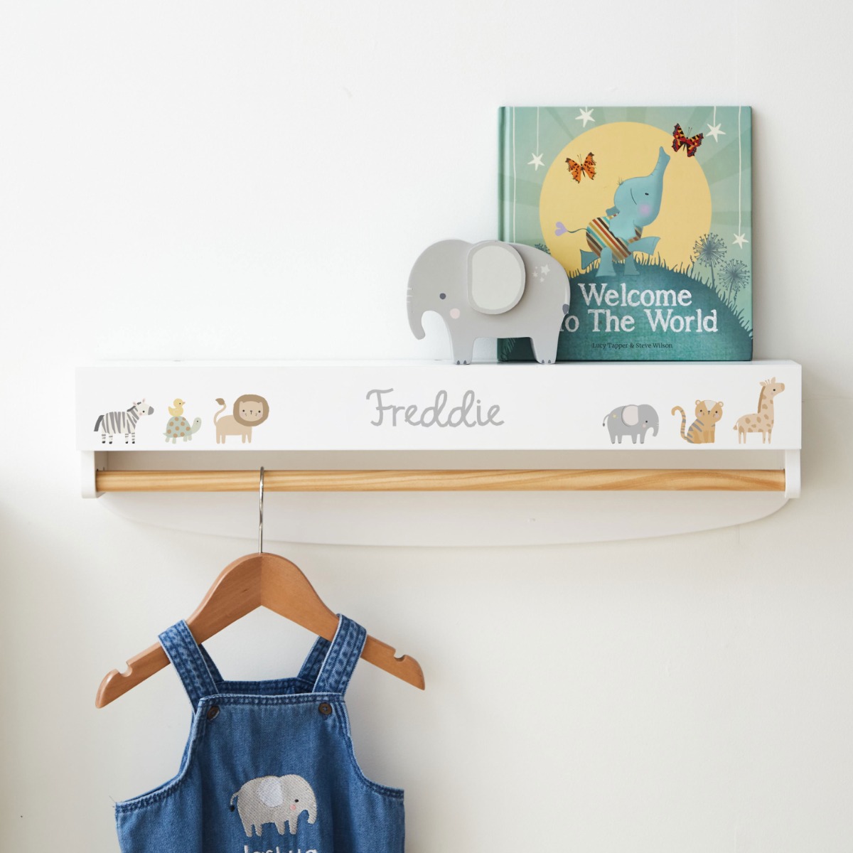 Personalised Born to be Loved Hanging Storage Shelf