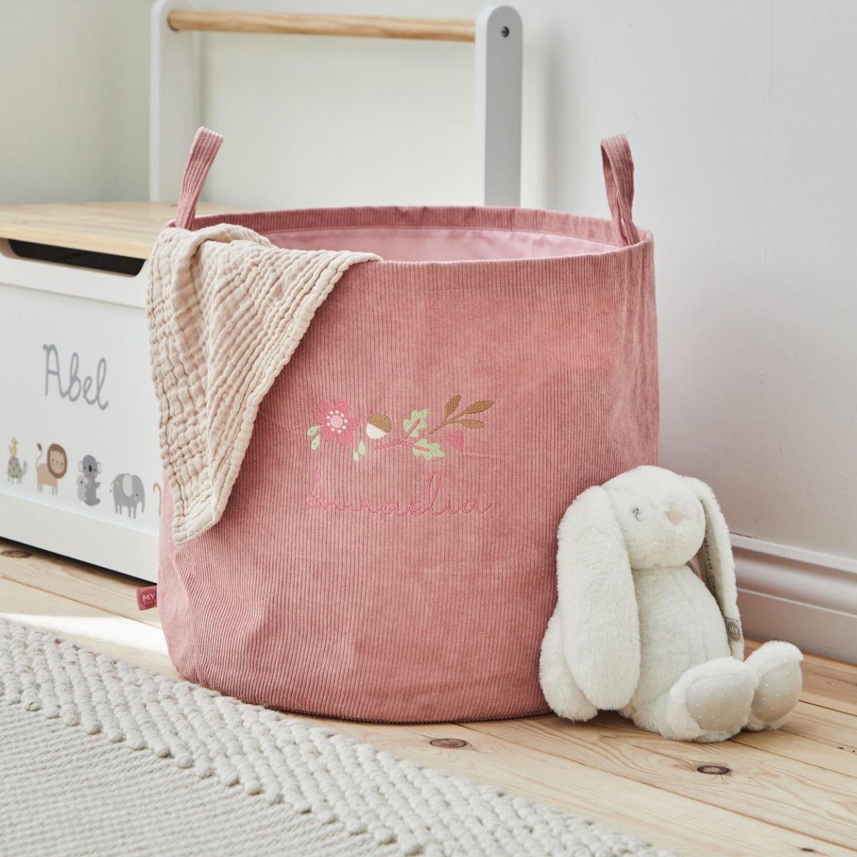 Personalised Large Floral Leaf Storage Bag