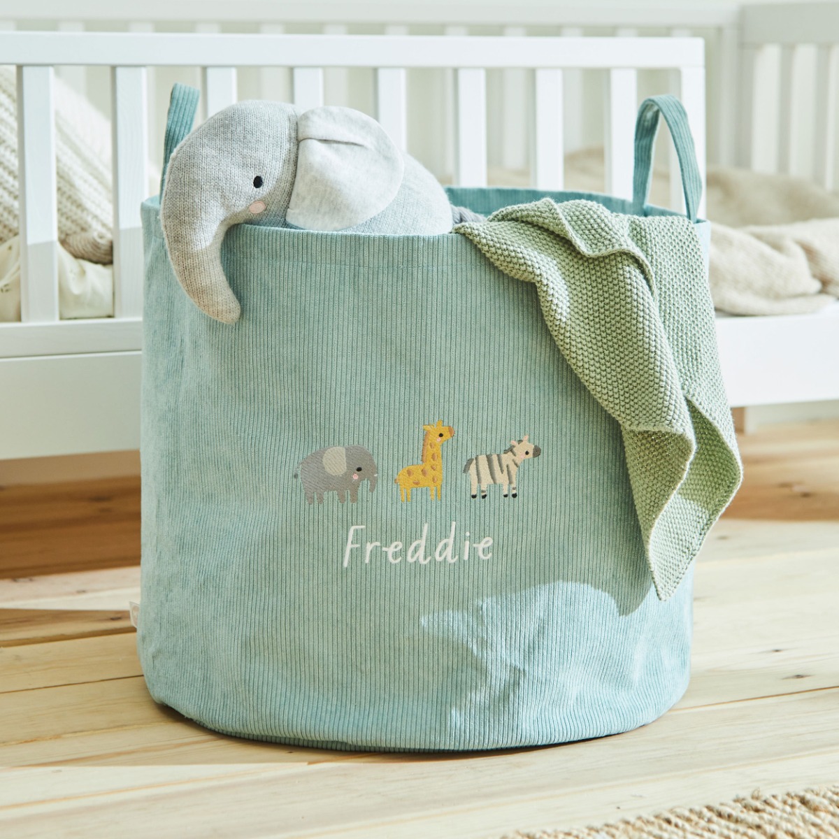 Personalised Large Safari Sage Storage Bag