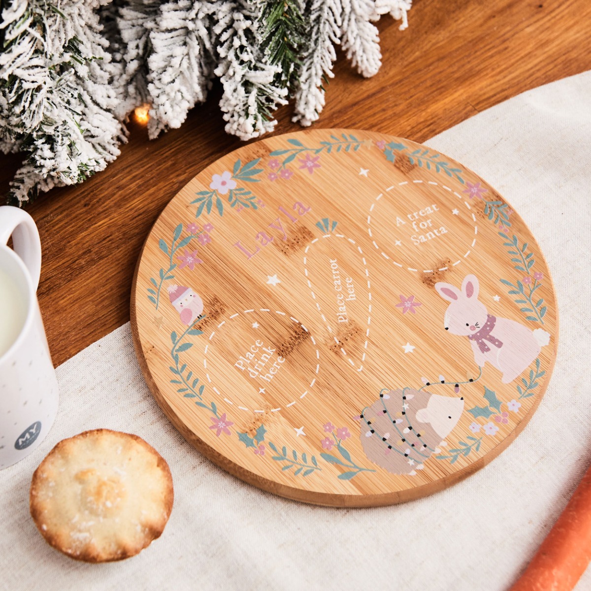 Personalised Christmas Bamboo Platter