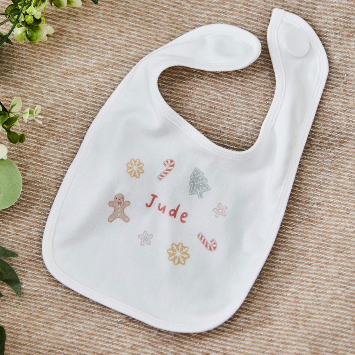 Personalised Christmas Gingerbread Bib