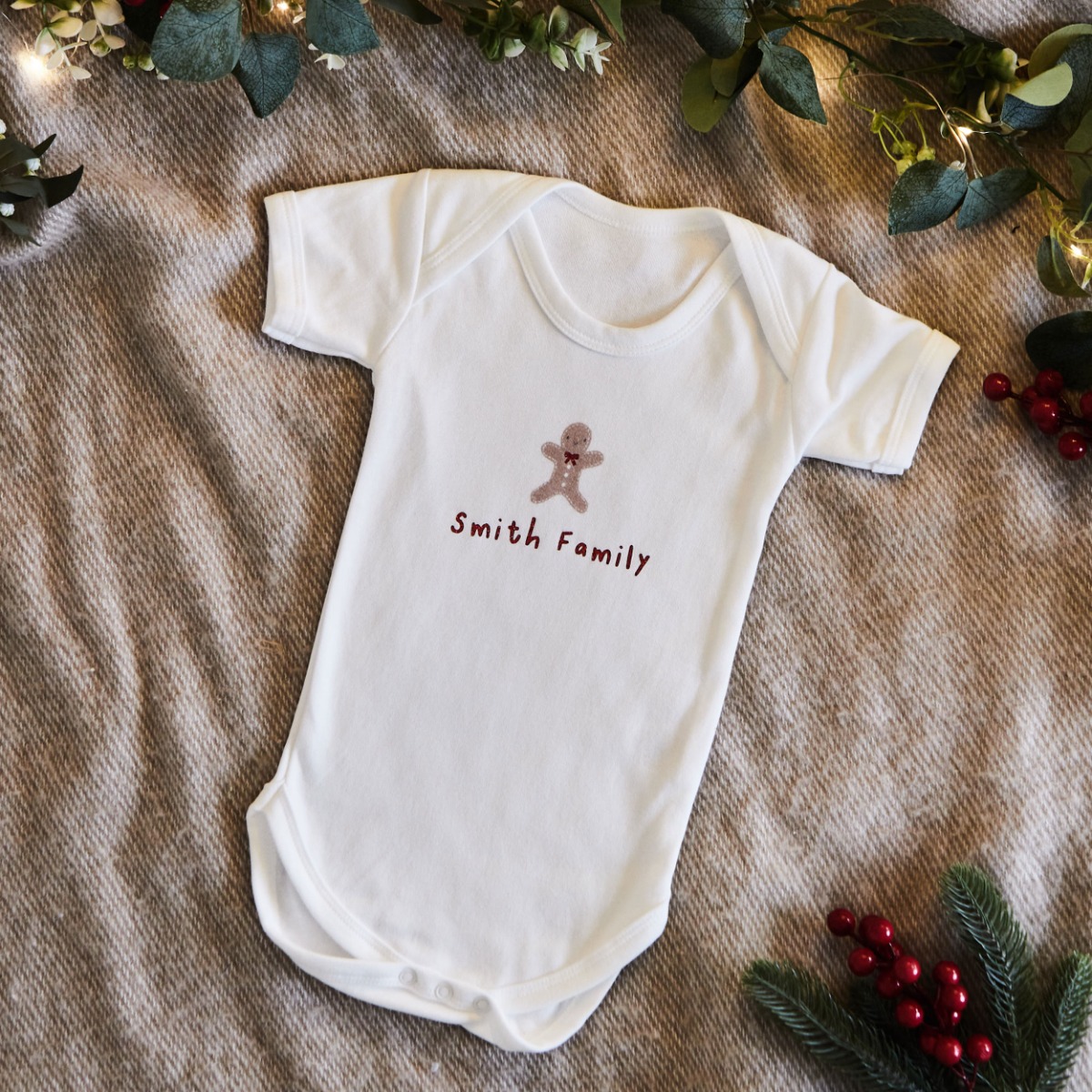 Personalised Gingerbread Family Bodysuit