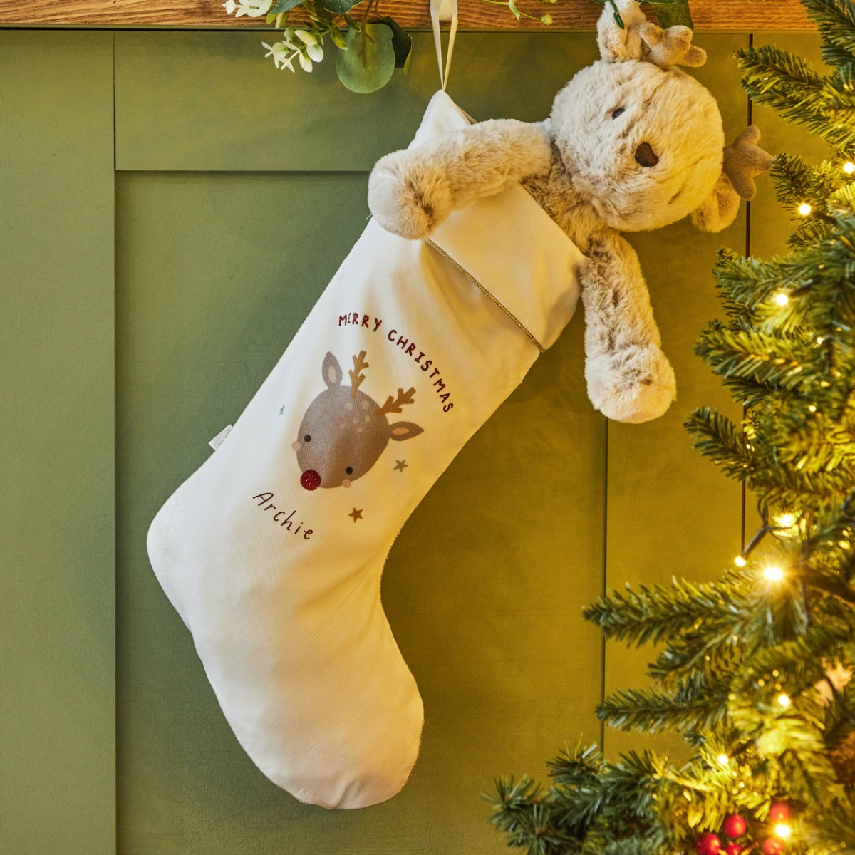 Personalised Rudolph Christmas Stocking