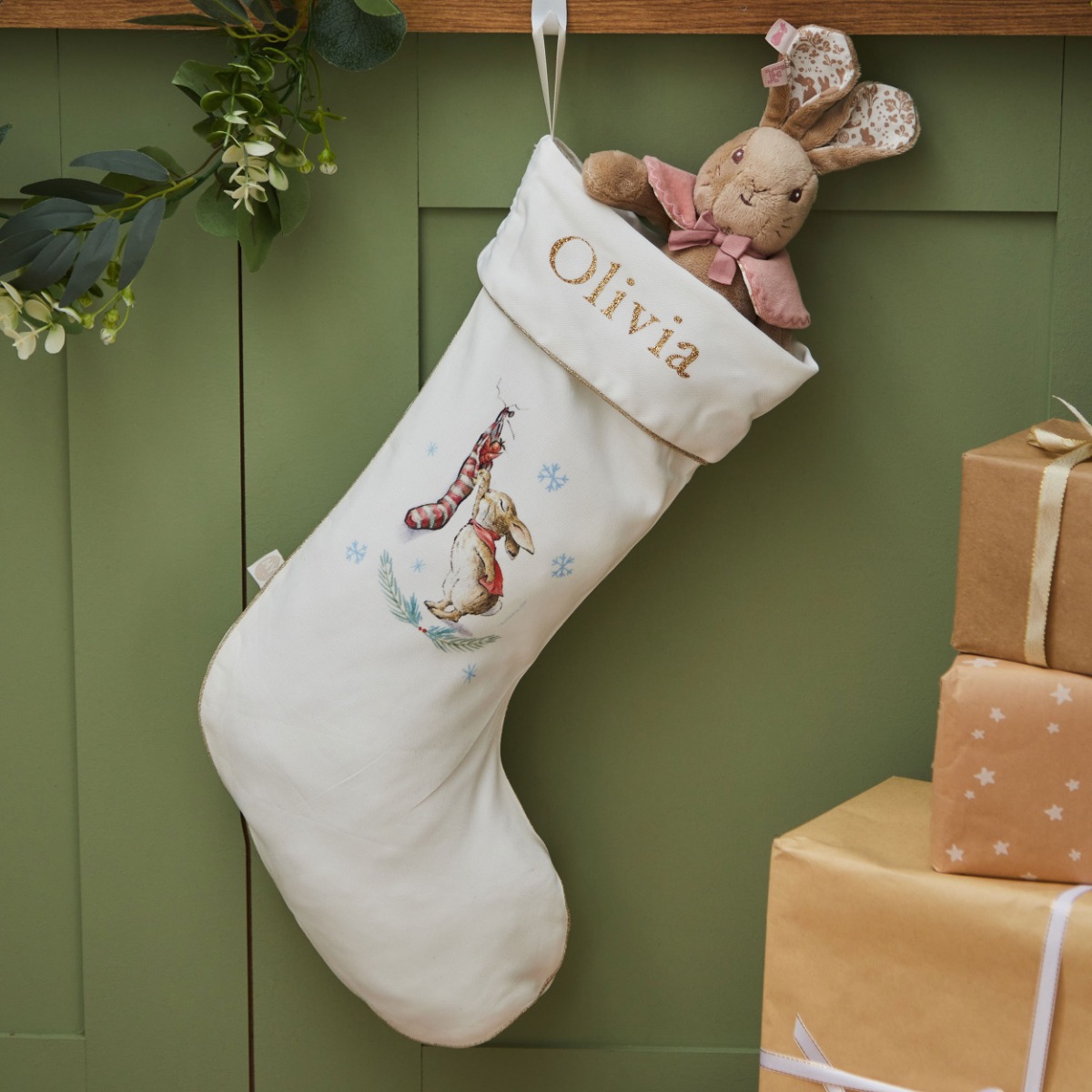 Personalised Flopsy Bunny Christmas Stocking