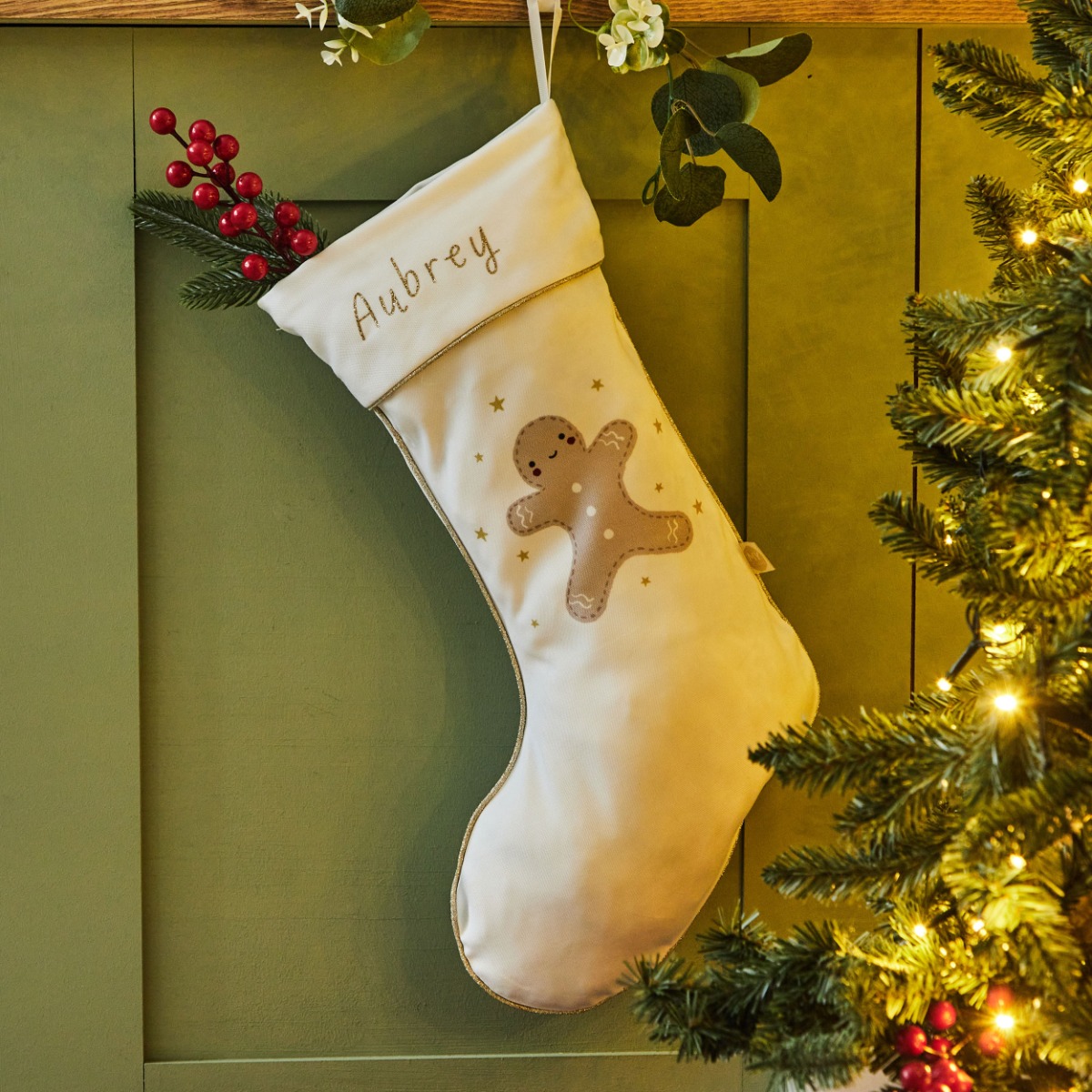 Personalised Gingerbread Christmas Stocking