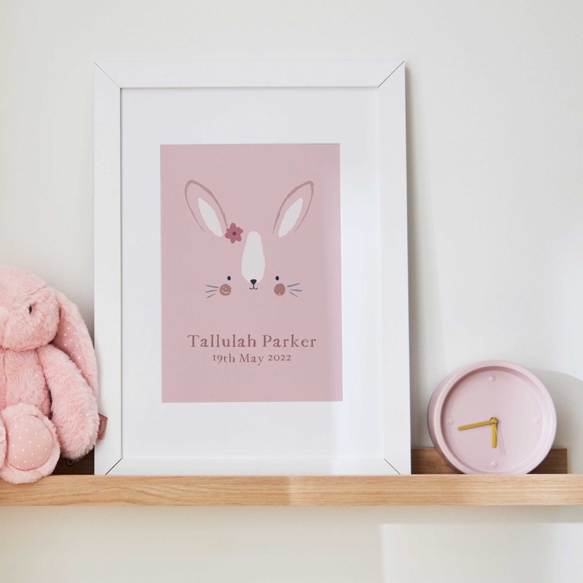 Personalised Bunny Face Wall Art