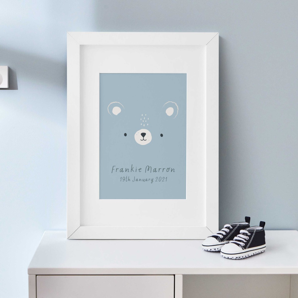 Personalised Bear Face Wall Art