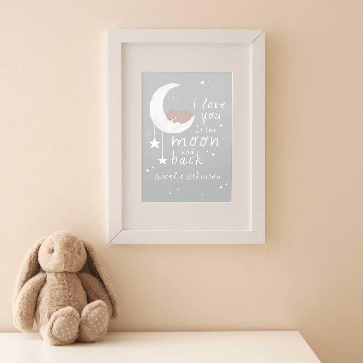 Personalised Moon and Stars Design Wall Art