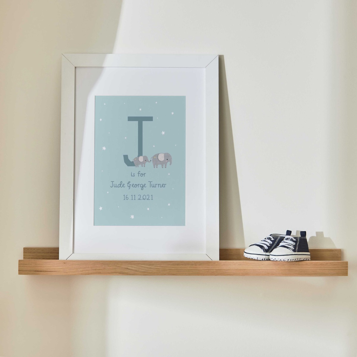 Personalised Elephant Design Wall Art