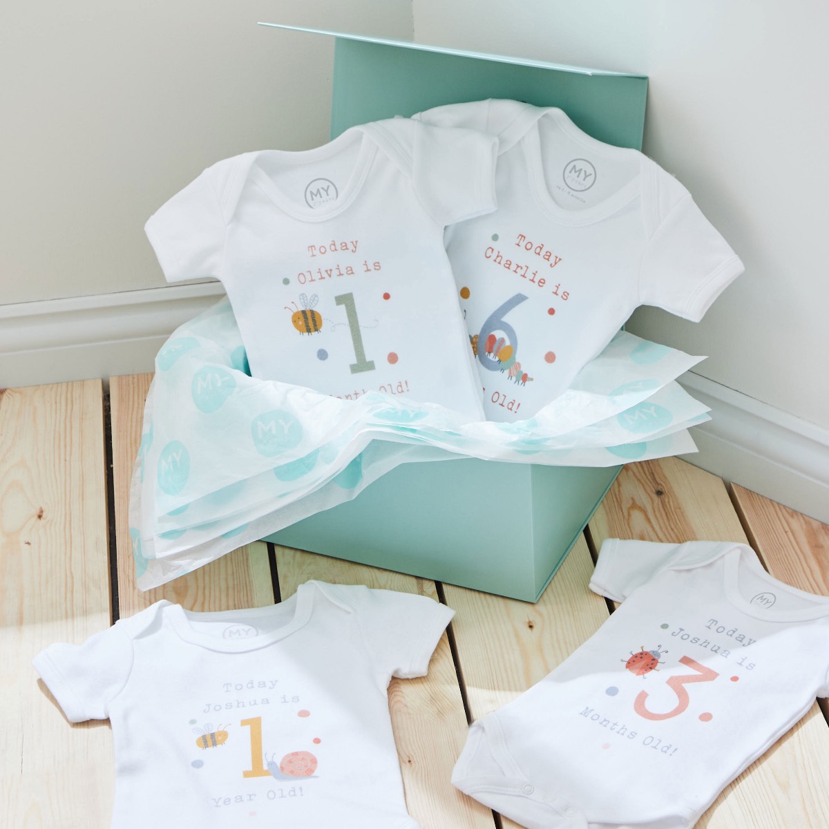 Personalised Milestone Bodysuit Set