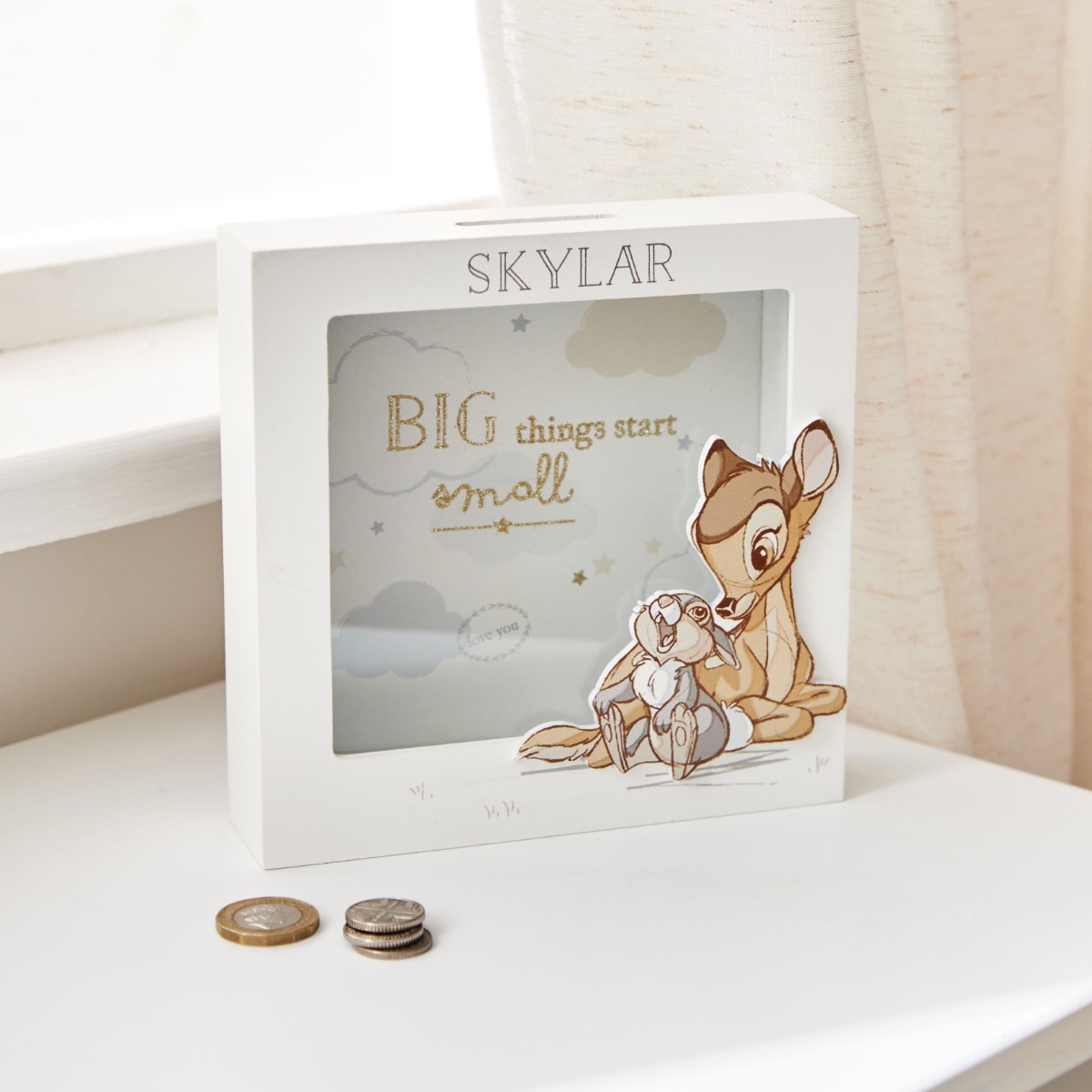 Personalised Disney Bambi Money Box