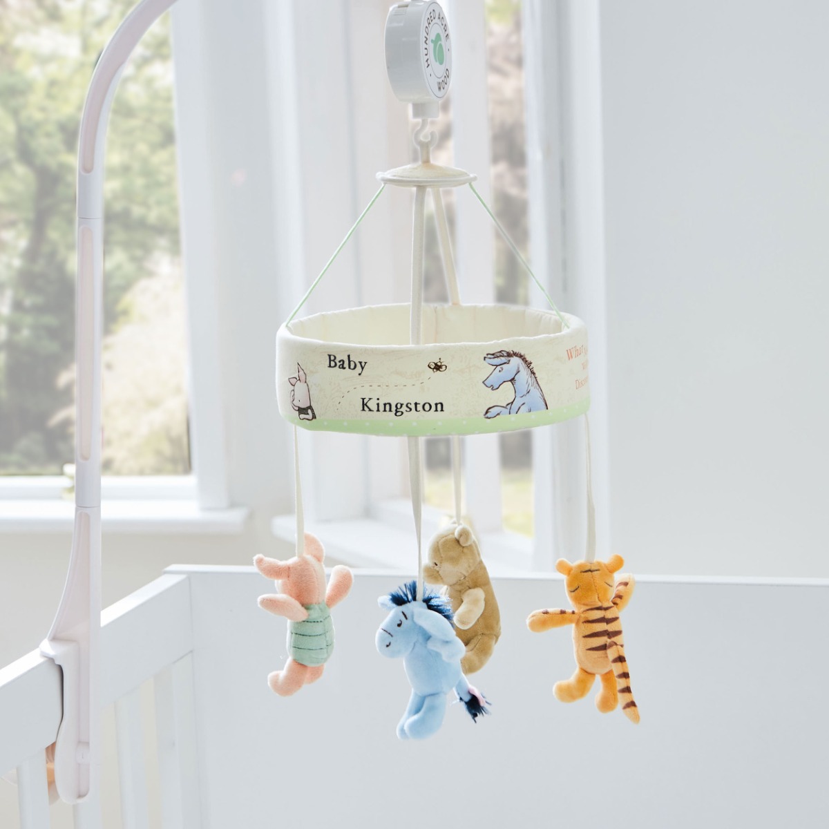 Personalised Winnie the Pooh Hundred Acre Wood Lullaby Mobile