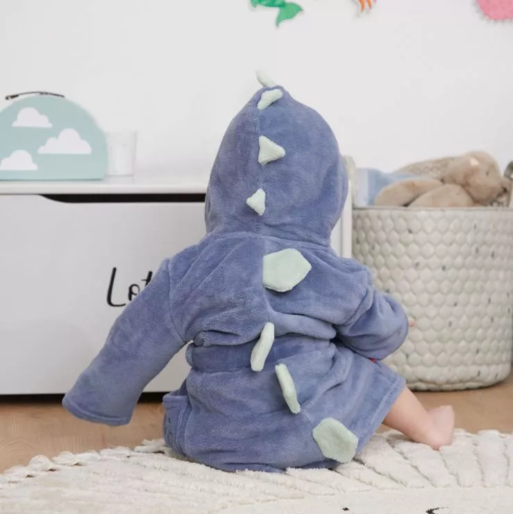 Personalised Dinosaur Fleece Dressing Gown