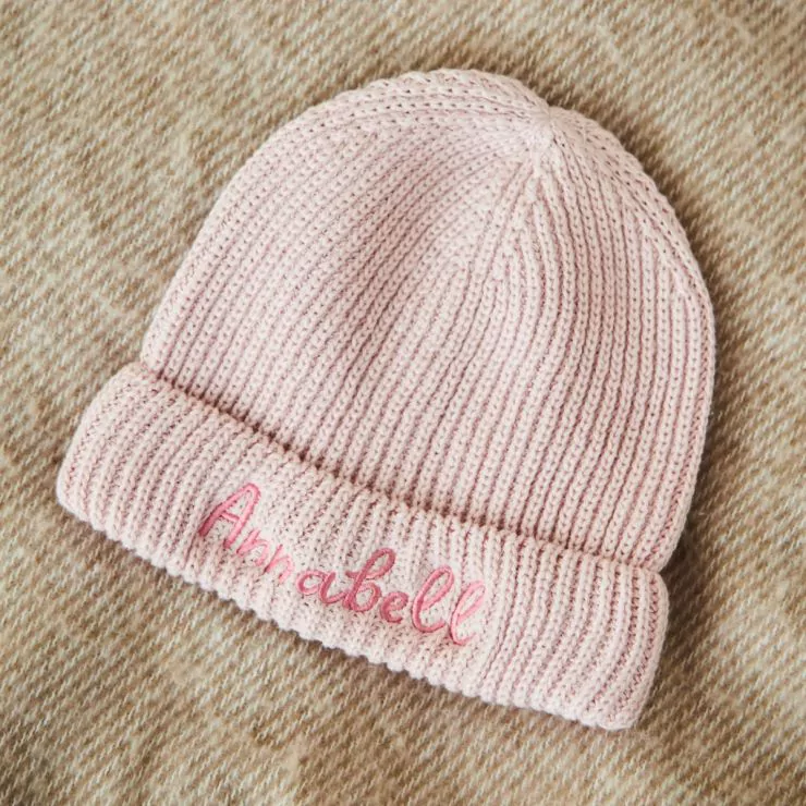 Personalised Pink Beanie