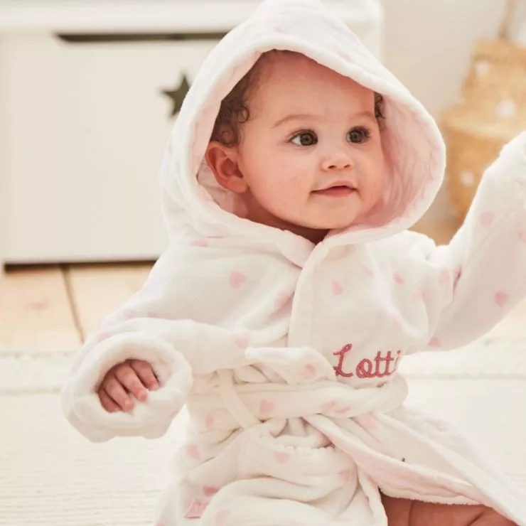 Personalised Heart Towelling Robe