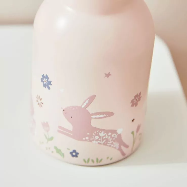 Personalised Pink Bunny 350ml Water Bottle