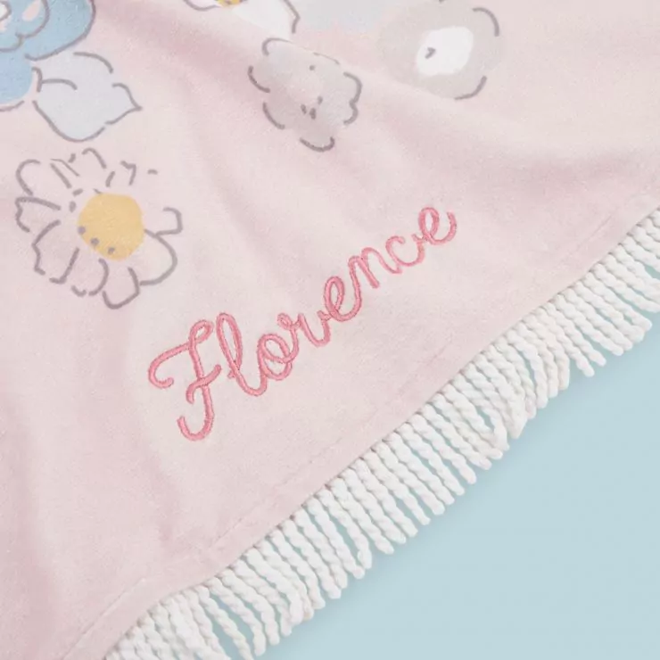 Personalised Floral Beach Towel