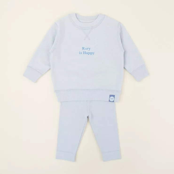 Personalised Blue Slogan Outfit Set