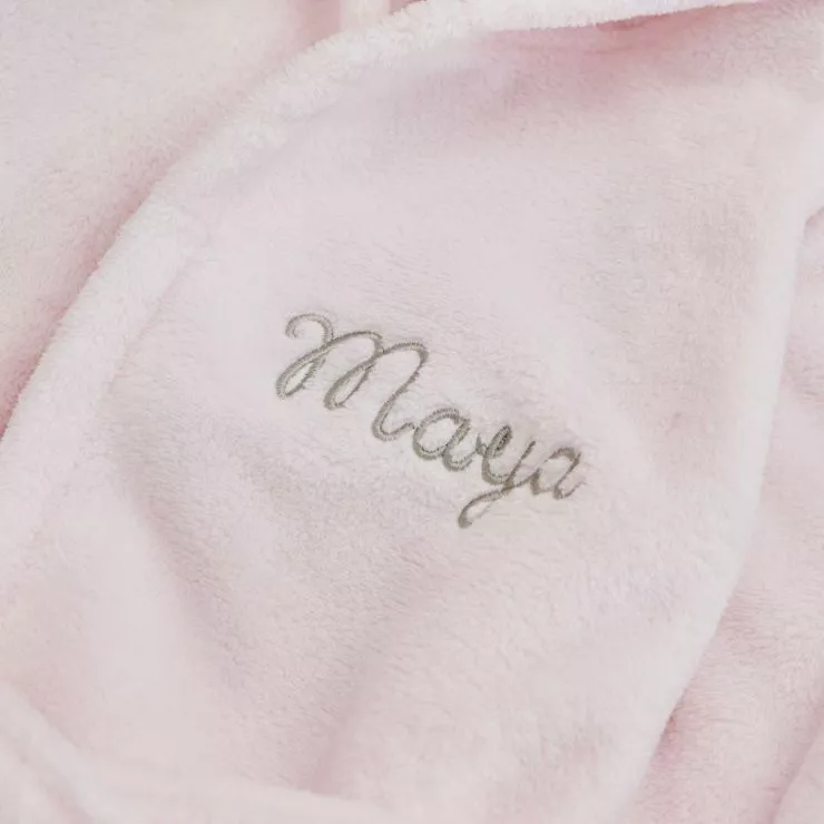 Personalised Light Pink Fleece Robe