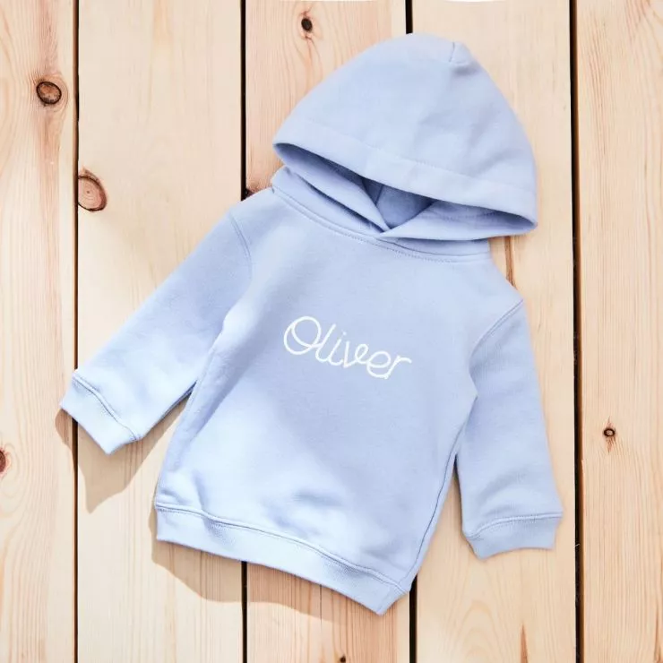 Personalised Blue Childrens Hoodie