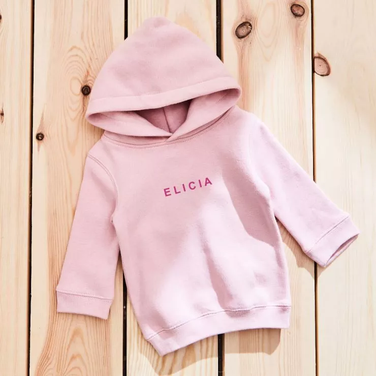 Personalised Pink Bold Lettering Hoodie