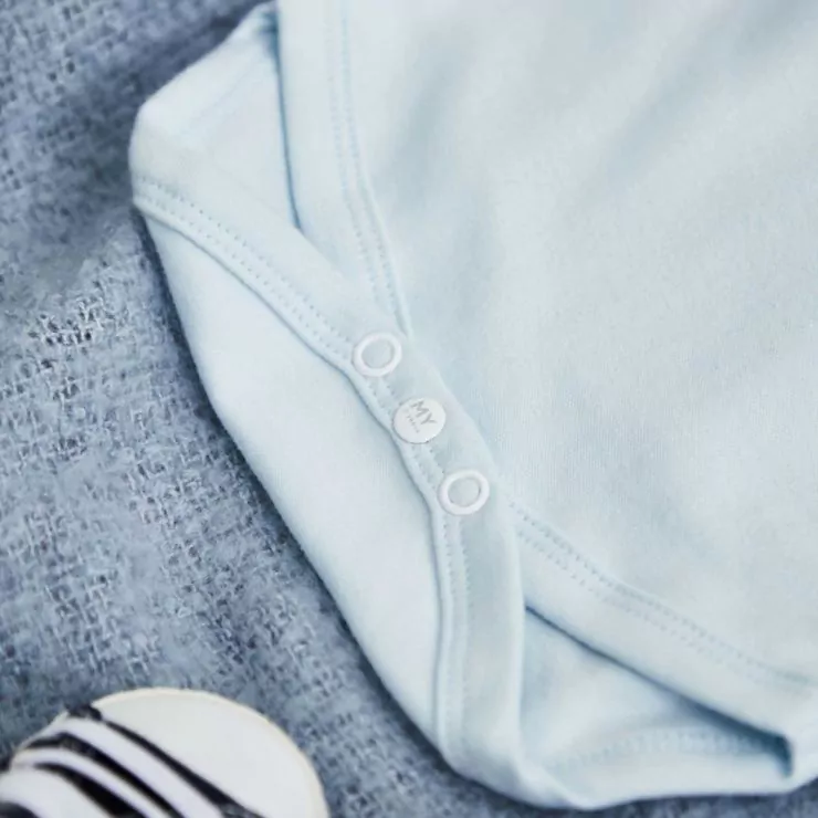 Personalised Blue Transport Baby Bodysuit