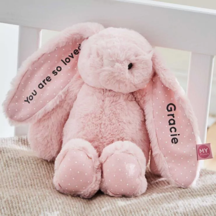 Personalised Pink Bunny Soft Toy